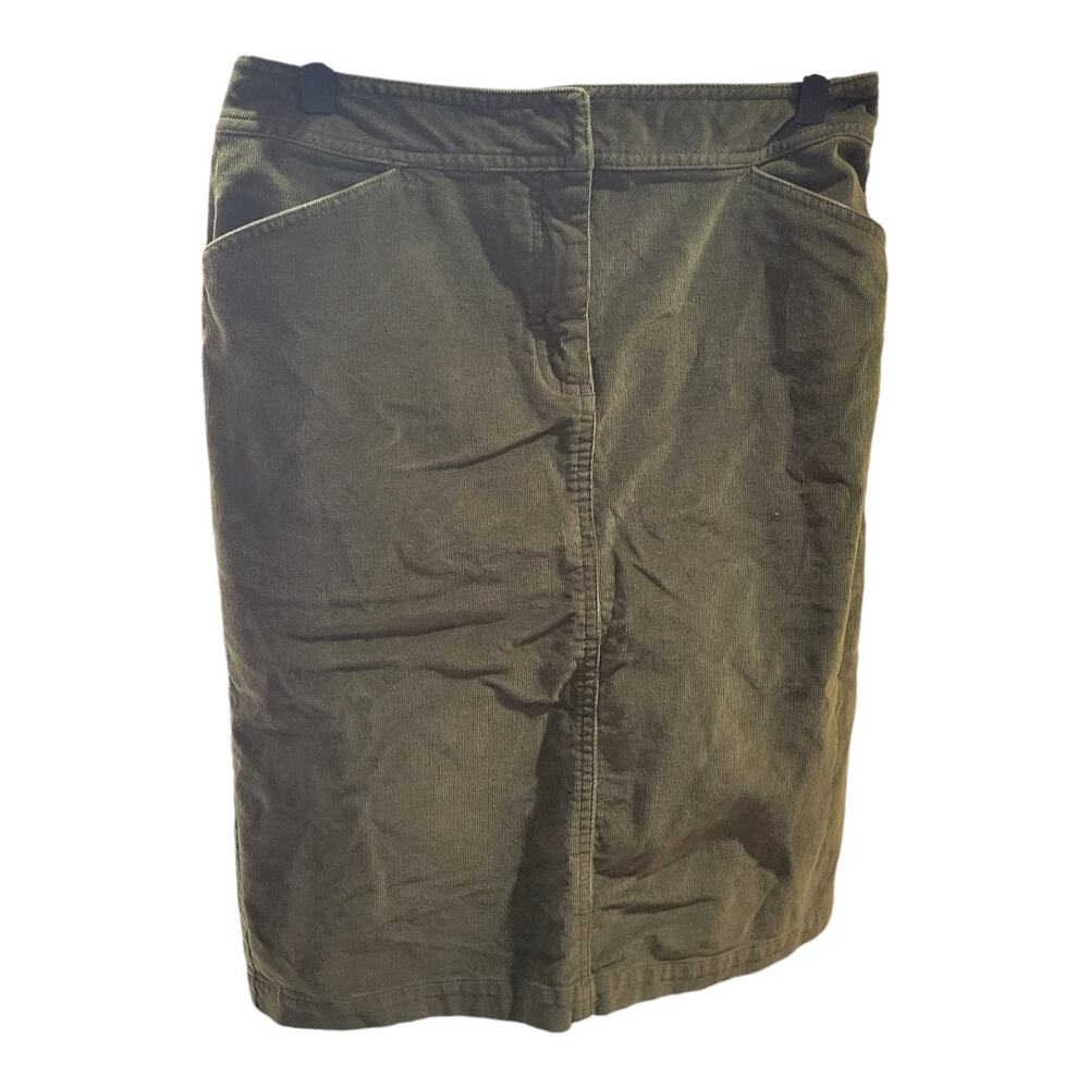 J.Crew Y2K Green Corderoy Skirt Size 2‎ vintage